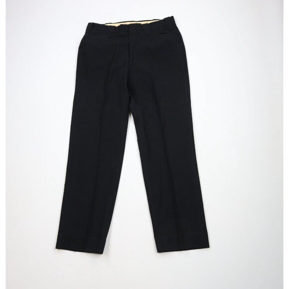 Vintage 50s 60s Rockabilly Mens 32x30 Wool Western Cowboy Chino Pants Black USA
